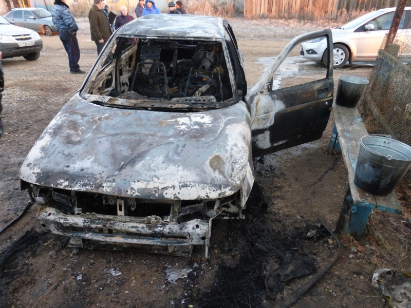 В Оренбуржье водитель сгорел в собственной машине