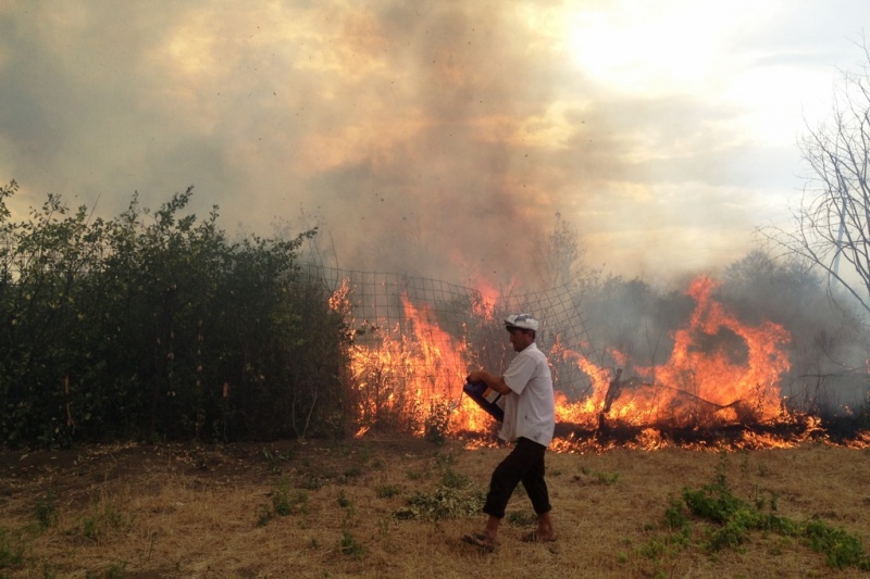 Трехдневный пожар на горе Сулак потушен