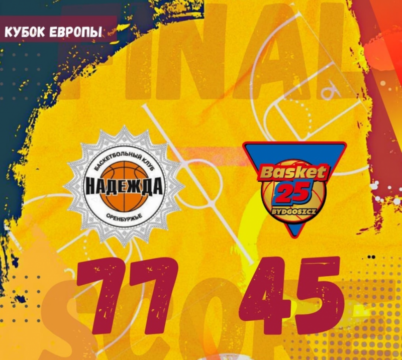 Баскетбольный клуб «Надежда» обыграл польский «Быдгощ» в рамках Еврокубка