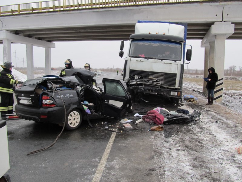Автокатастрофа – МАЗ и «Приора»