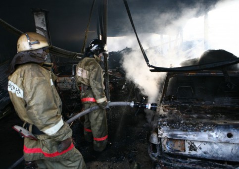 В Оренбурге сгорел «Москвич»